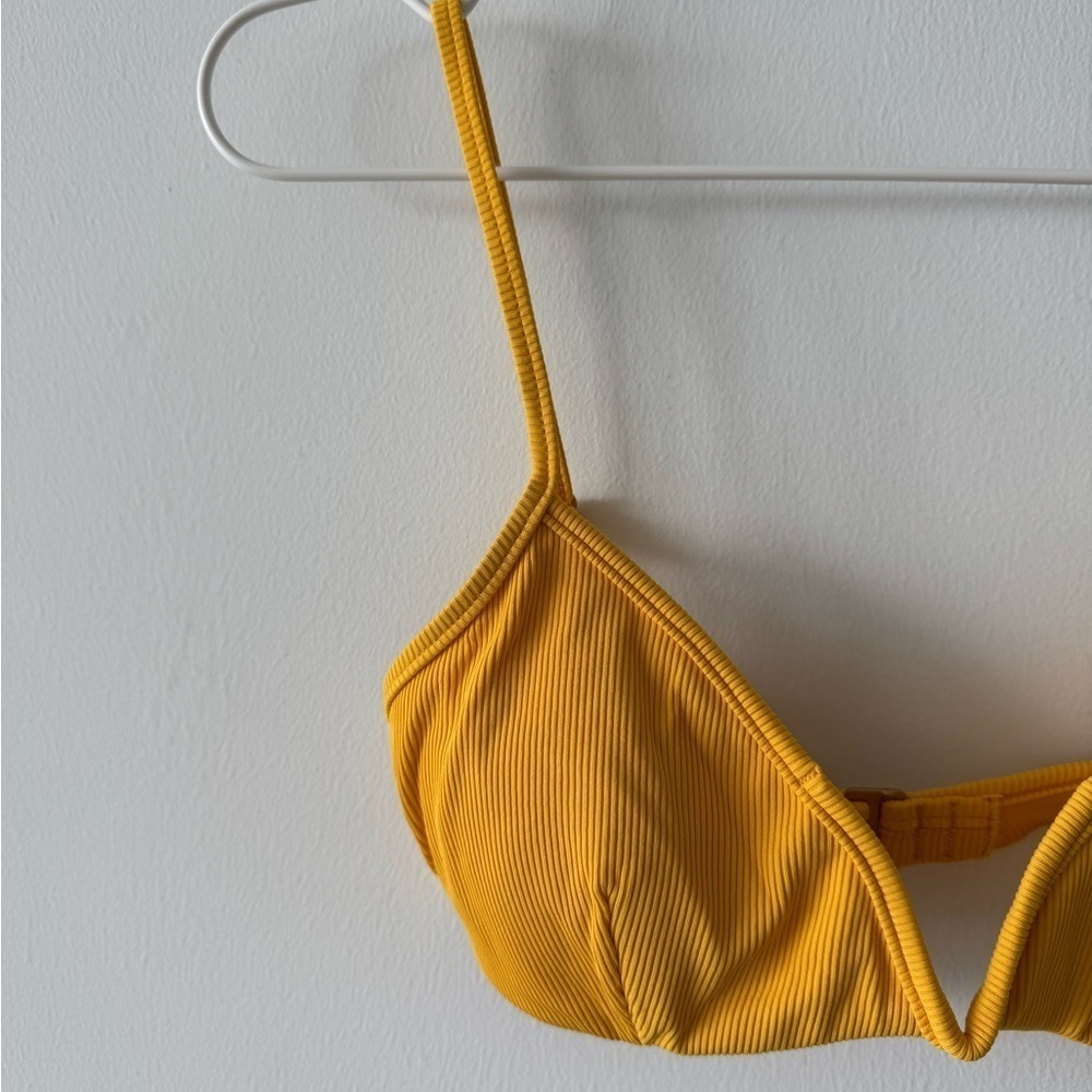L*SPACE Helena Triangle Bikini Top Sunshine Gold - Picture 7 of 14